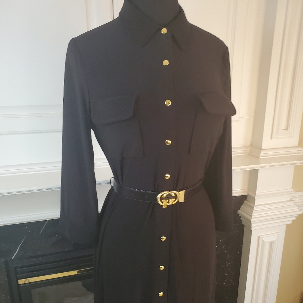 JERSEY KNIT MAXI SHIRTDRESS